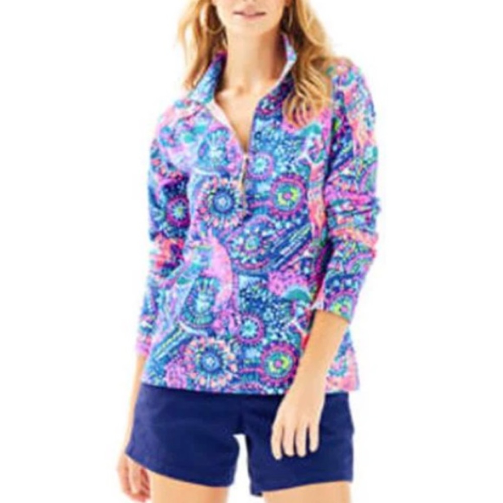 Lilly Pulitzer UPF 50+ Skipper Popover - No Prob Llama - Size XS